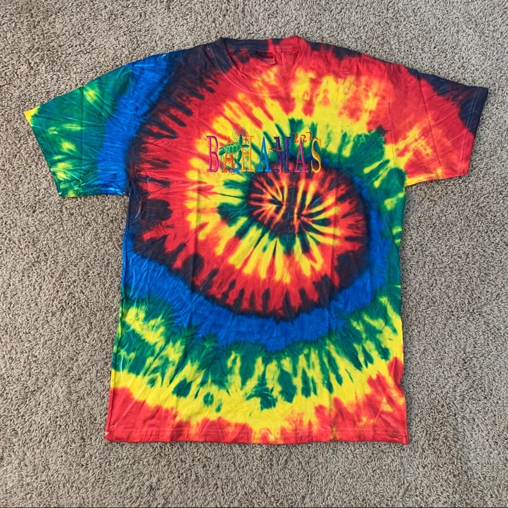 Bahamas tie dye rainbow shirt